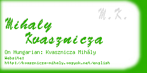 mihaly kvasznicza business card
